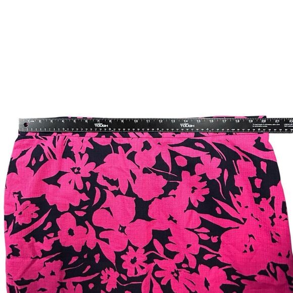 J. Crew‎ Skirt Womens Plus Sz 20 Pink Floral Basketweave Pencil Colorful Bright - Picture 6 of 10